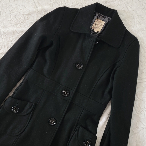 Tulle Pea Coat - Picture 2 of 9